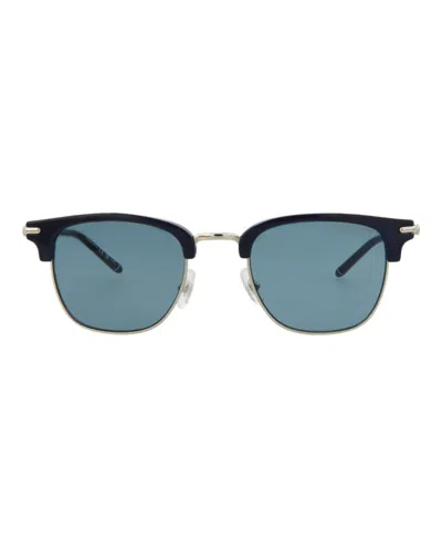 Shop Mont Blanc Square-frame Acetate Sunglasses In Blue