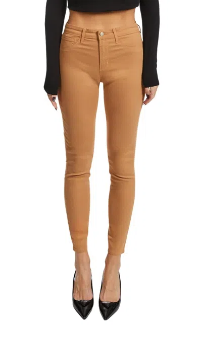 Shop L Agence Margot Skinny Jeans In Camel In Brown