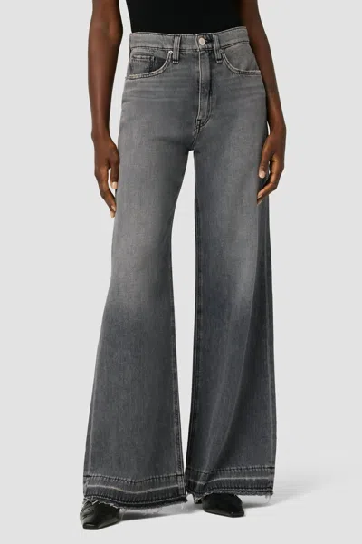 Shop Hudson Jodie High-rise Loose Wide Leg Jean In Destructed Black In Multi