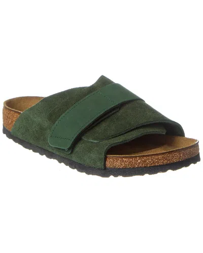 Shop Birkenstock Kyoto Regular Suede Sandal In Green