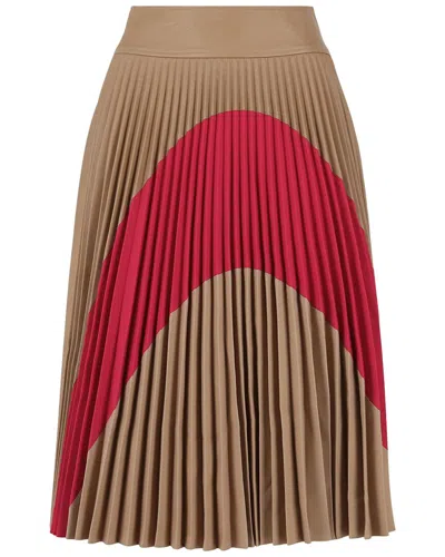 Shop Stella Mccartney Carmen Pleated Skirt In Brown