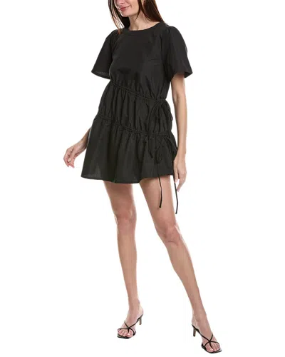 Shop Maison Maar Drawstring Mini Dress In Black