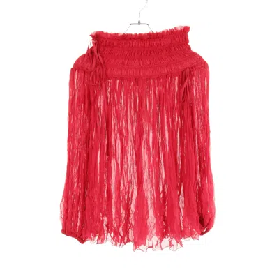 Shop N°21 Blouse Off Shoulder Silk Red