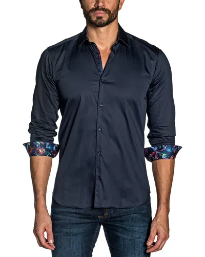 Shop Jared Lang Woven Shirt In Blue