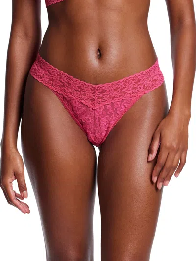 Shop Hanky Panky Signature Lace Original Rise Thong In Pink