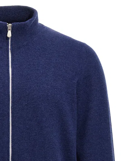 Shop Brunello Cucinelli Cashmere Cardigan Sweater, Cardigans Blue