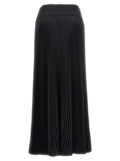 Shop Balenciaga Logo Pleated Skirt Skirts Black