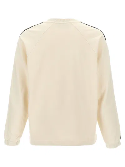 Shop Fendi Mesh Insert Sweatshirt White/black