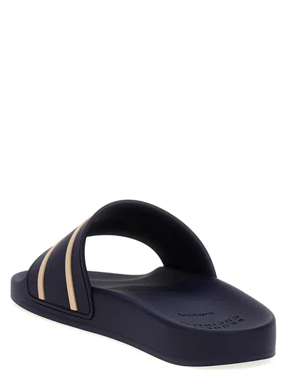 Shop Brunello Cucinelli Rubber Slides Sandals Blue