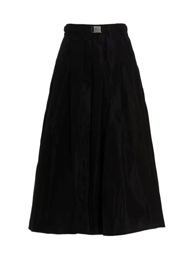 Shop Brunello Cucinelli Taffeta Skirt Skirts Black