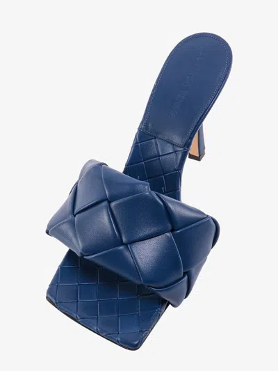 Shop Bottega Veneta Woman Lido Woman Blue Sandals