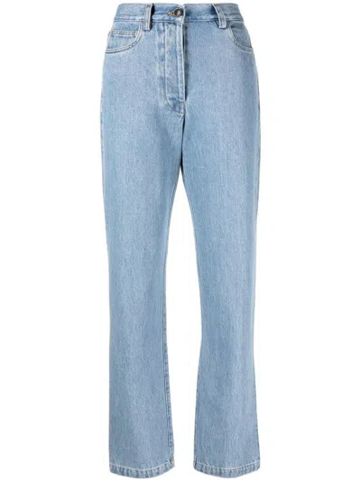 Shop Giuliva Heritage Straight Leg Trousers With Five Pockets Clothing In Blue
