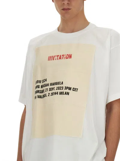 Shop Mm6 Maison Margiela Jersey T-shirt In White