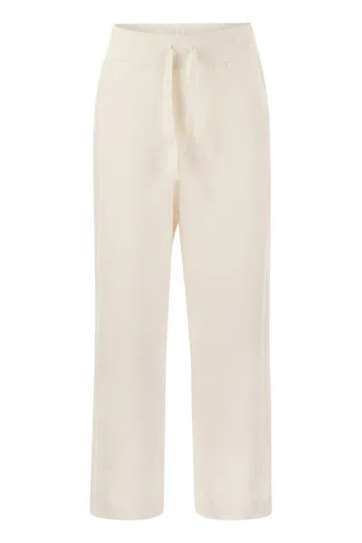 Majestic Extra-fine Viscose Trousers In Neutral