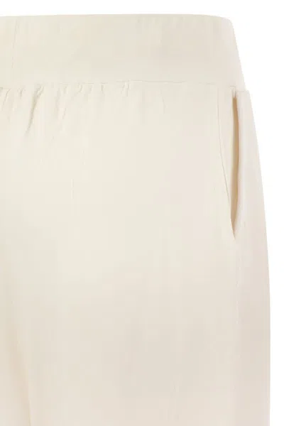 Shop Majestic Filatures Viscose Trousers In Cream