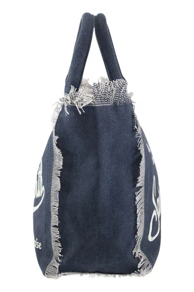 Shop Mc2 Saint Barth Vanity - Denim Canvas Handbag