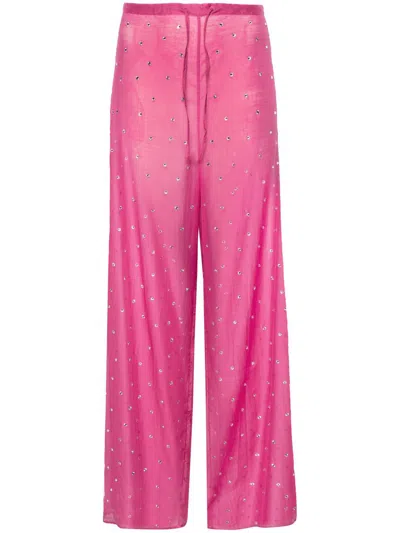 Shop Oseree Oséree Gem Pants Clothing In Pink & Purple