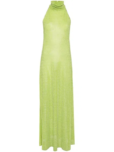 Shop Oseree Oséree Lumiere Turtleneck Dress Clothing In Green