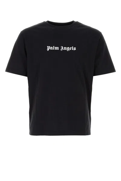 Shop Palm Angels T-shirt In Blackwhit