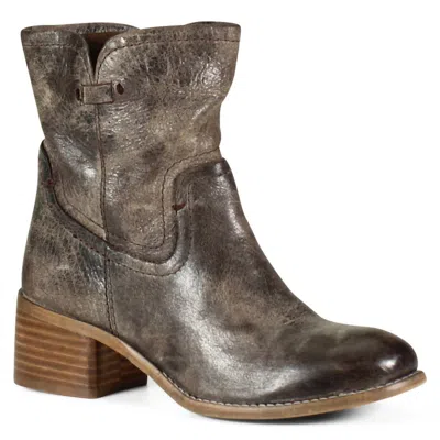 Shop Diba True West Haven Vintage Leather Boots In Charcoal Vintage In Grey