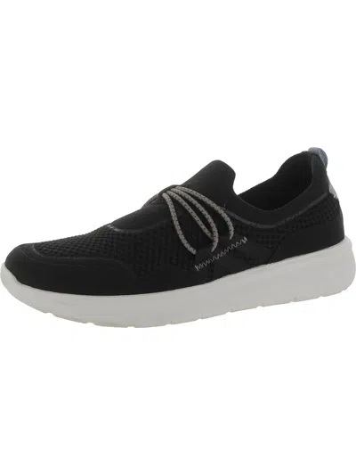 Shop Cloudsteppers By Clarks Ezera Run Womens Knit Slip On Casual And Fashion Sneakers In Black