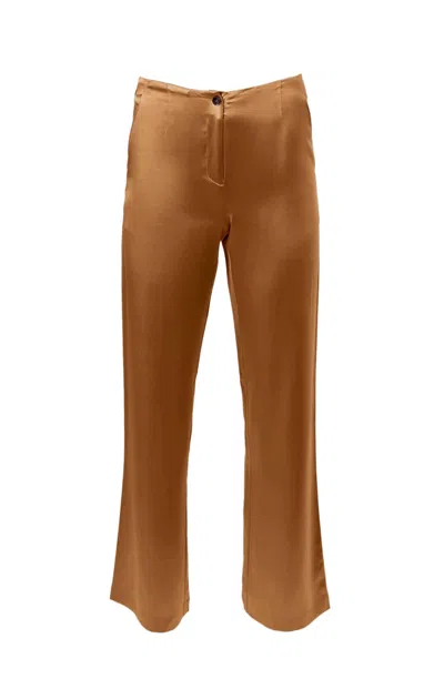 Shop Diomi Women's Classic Straight Leg Pants In Copper In Brown