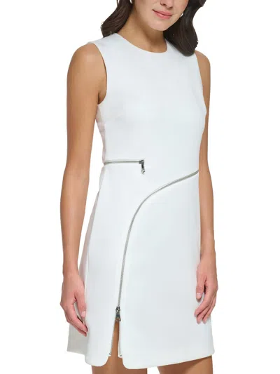 Shop Dkny Womens Office Aboe-knee Wear To Work Dress In White