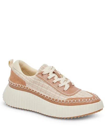 Shop Dolce Vita Dannis Womens Faux Trim Chunky Casual And Fashion Sneakers In Beige