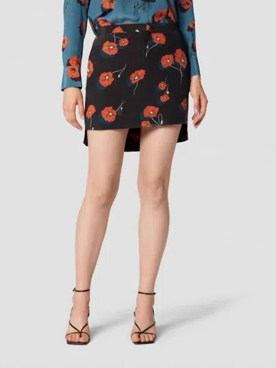 Shop Equipment Delafine Silk Skirt In True Black Multi Poppy