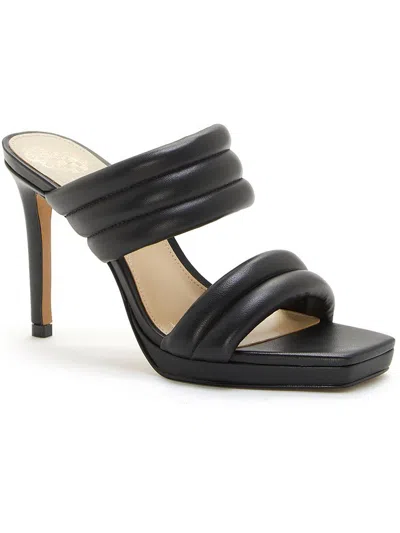 Shop Vince Camuto Eluinsa Womens Leather Slip On Heels In Black