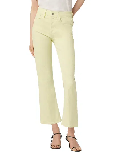 Shop Joe's The Callie Womens High-rise Cropped Bootcut Jeans In Yellow