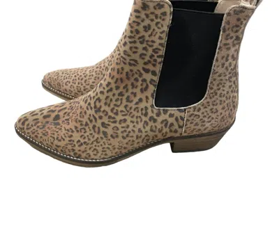 Shop Ivylee Stella Boot In Split Leather Leopard In Brown