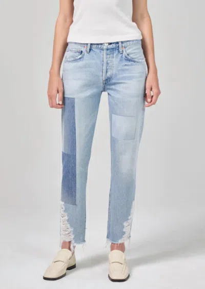 Shop Citizens Of Humanity Emerson Slim Boyfriend Jeans In Upcycle In Blue