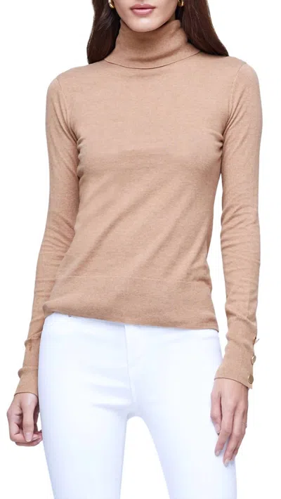 Shop L Agence Flora Sweater In Chestnut In Pink