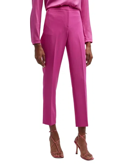 Shop Kobi Halperin Alexi Cropped Straight-leg Twill Pants In French Pink