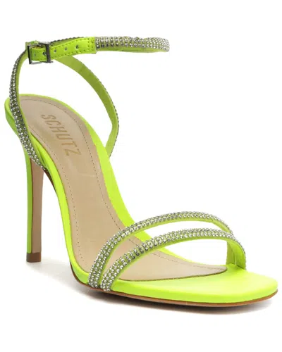 Shop Schutz Altina Glam Patent Sandal In Yellow