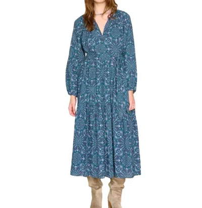 Shop Xirena Ambrose Dress In Indigo Flora In Blue