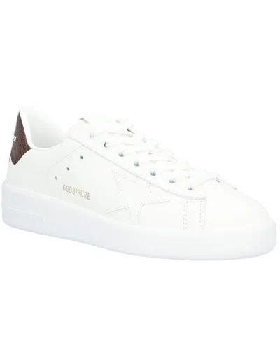 Shop Golden Goose Pure Star Leather Sneaker In White