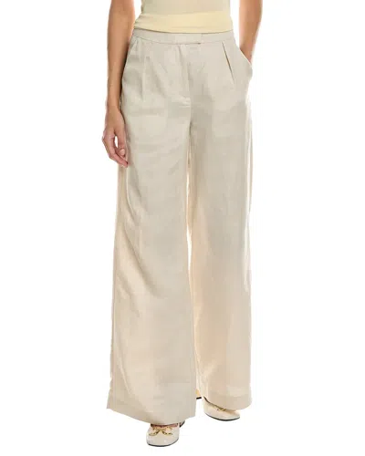 Shop Nicholas Carly Linen-blend Pant In Beige