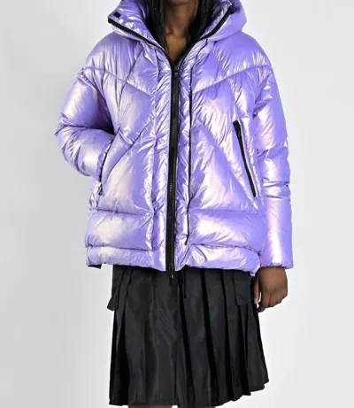 Shop Canadian Classics Eugenie Short Jacket In Madreperla Purple Opulence