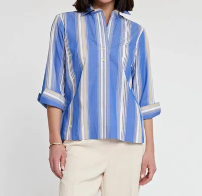 Shop Hinson Wu Aileen Top In Awning Stripe In Blue