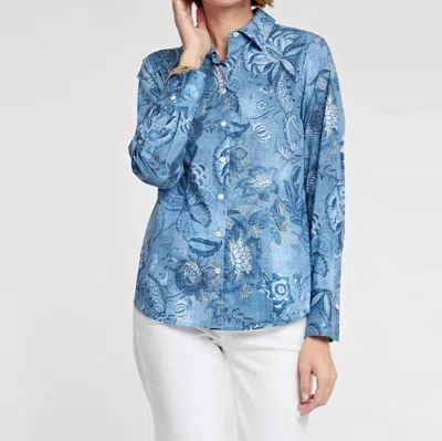 Shop Hinson Wu Diane Top In Passionflower In Blue