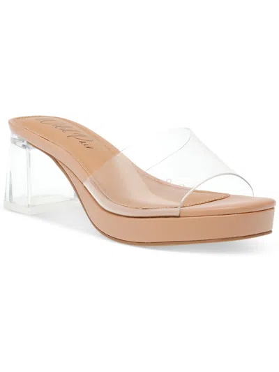 Shop Wild Pair Orleen Womens Transparent Slip-on Slide Sandals In Beige
