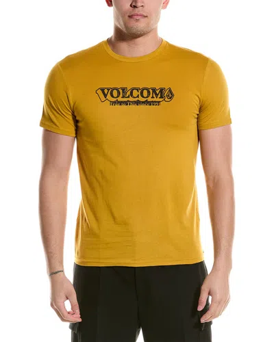 Shop Volcom Leveler T-shirt In Yellow