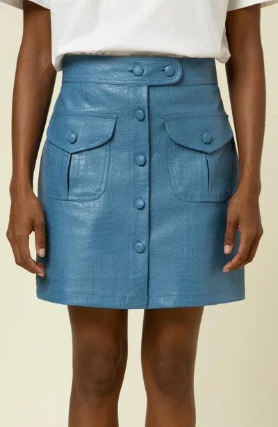 Shop Frnch Daryl Mini Skirt In Bleu Azur In Blue