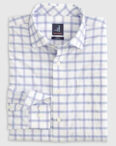 Shop Johnnie-o Jagger Prep Performance Button Up Shirt In Chateau In Blue