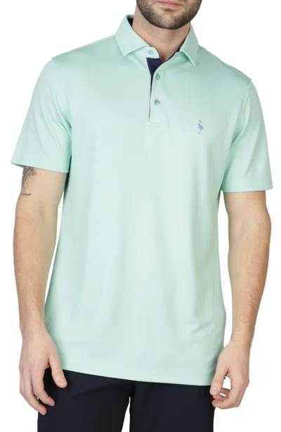 Shop Tailorbyrd Modal Polo With Contrast Trim In Green