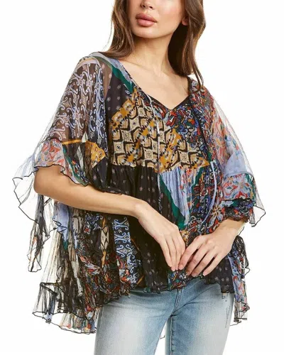 Shop Johnny Was Hirox Ruffle Blouse In Multi