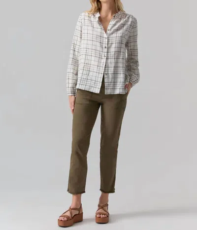Shop Sanctuary Clothing As You Are Button Front Shirt In Graphic Windowpane In White