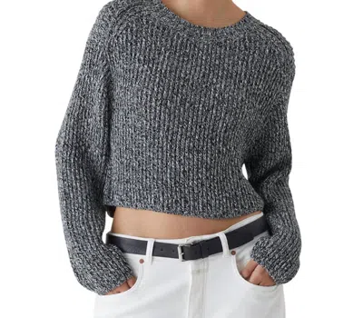 Shop Closed Pure Organic Cotton Crew Neck Sweater In Black In Grey